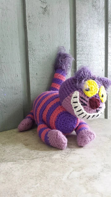 Cheshire Cat Alice in Wonderland Plush Stuffed Animal Crochet Pattern