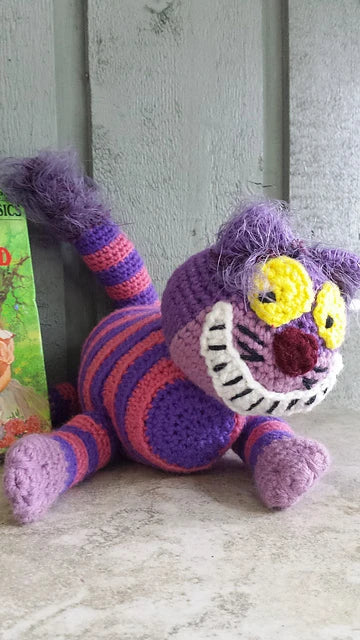 Cheshire Cat Alice in Wonderland Plush Stuffed Animal Crochet Pattern