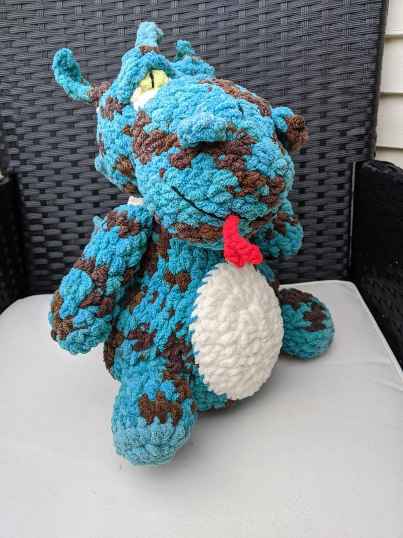 Big Derpy Dragon Crochet Plush Stuffed Animal