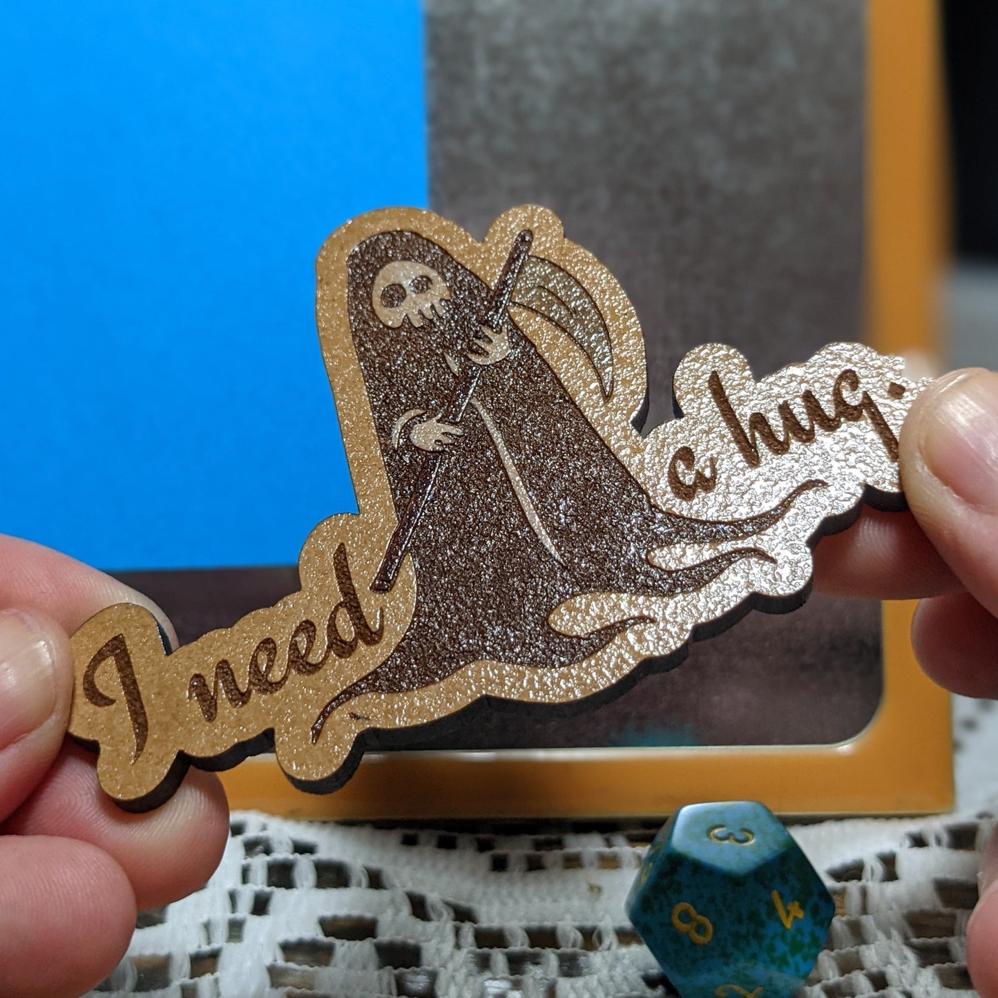 Death Needs a Hug Magnet