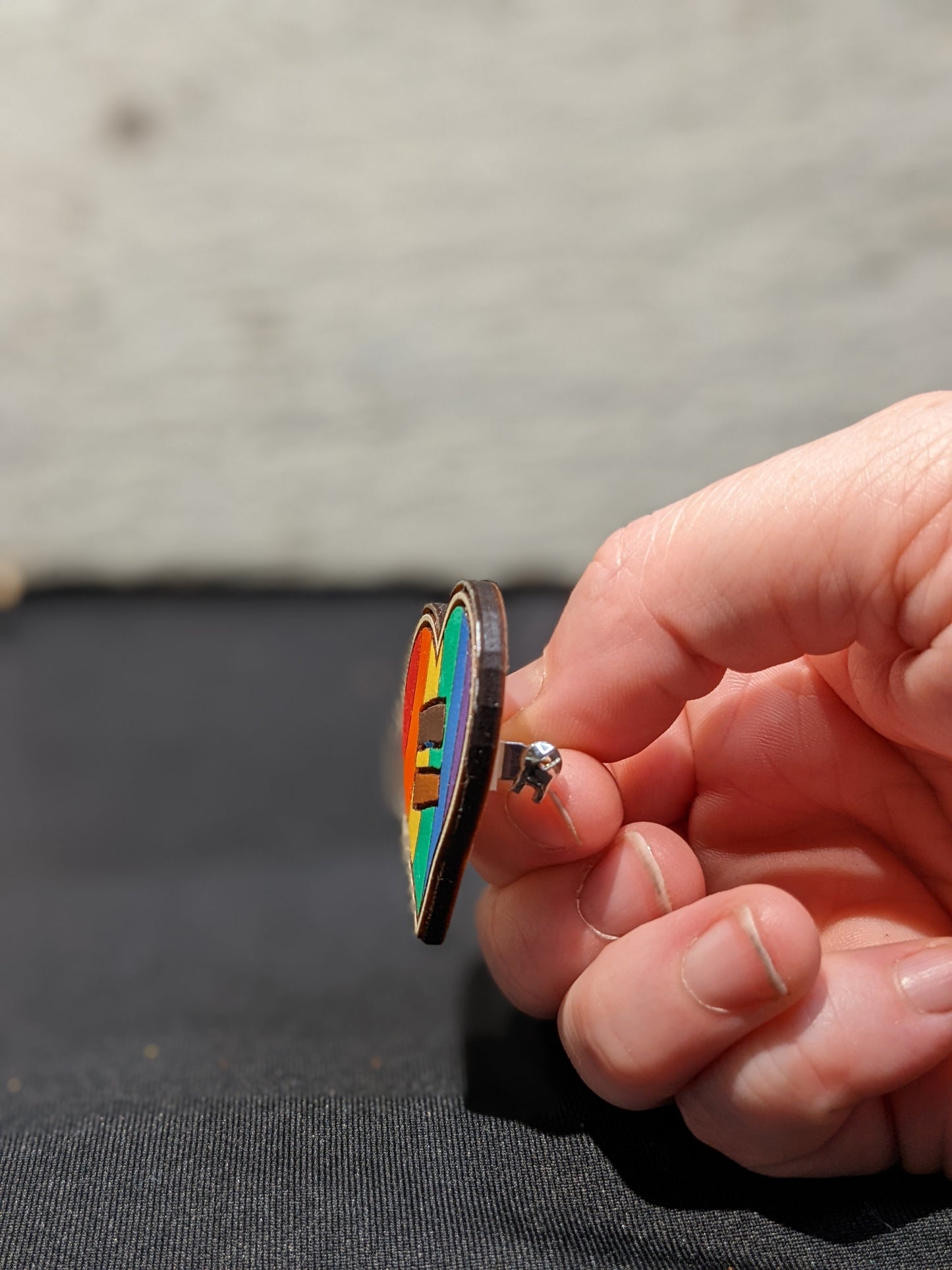 Cute Heart Rainbow Lapel Pin