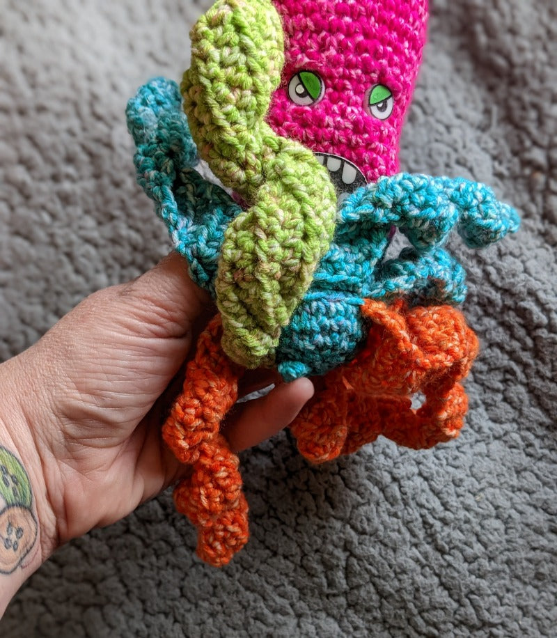 Disgruntled Cephalopod Crochet Plush Toy