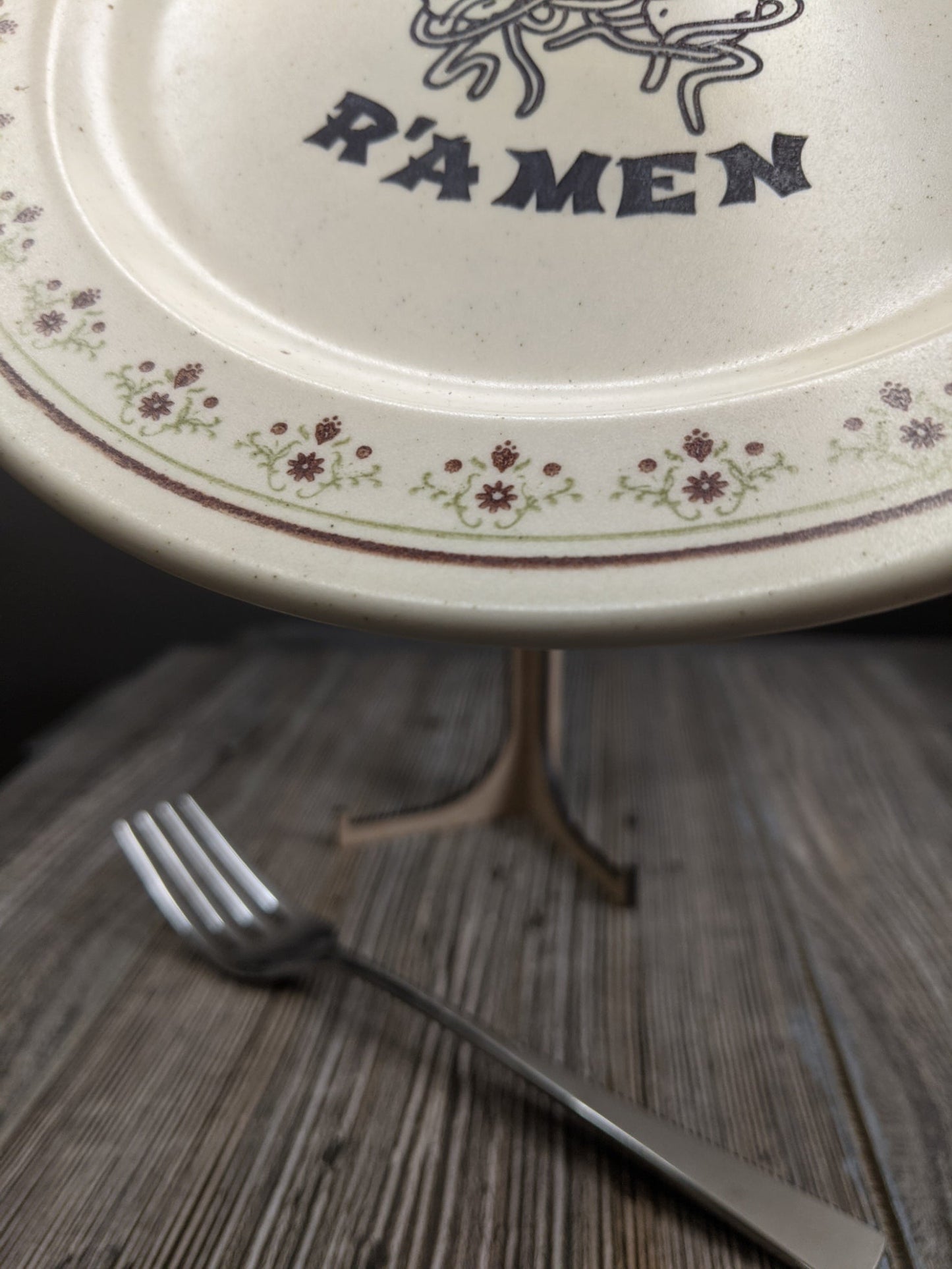 Ramen Flying Spaghetti Monster Engraved Plate