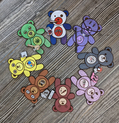 Careless Bears Magnets WHOLE SET of 8