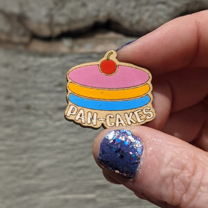 PAN-CAKES Pansexual Pride Pinback Button LGBTQ+