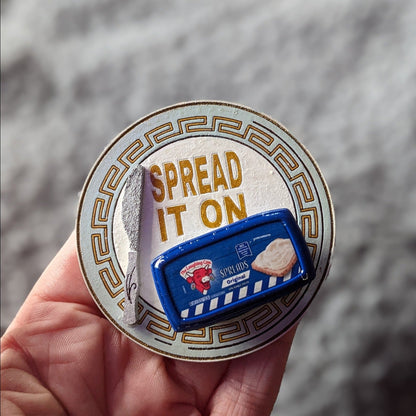 Miniature Cheese Plate Magnet