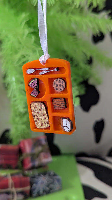 A Miniature Holiday Ornament School Hot Lunch