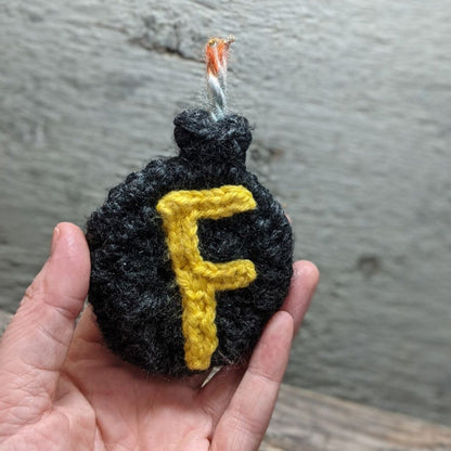 Flat F-Bomb Crochet Plush