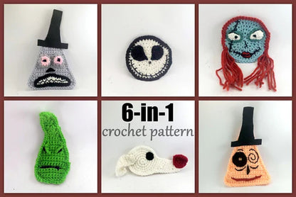 Nightmare Before Christmas Appliques Crochet Pattern